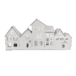 Kovový svícen vesnička K4669/2 - 39x16.5x7.5