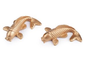 Zlatý kapřík k dozdobení vánočního stolu 2 kusy