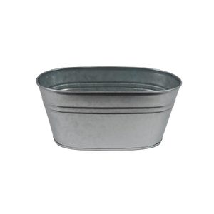 Květináč plechový ovál K3755/2 - 23,5 x 13 x 10,5 cm