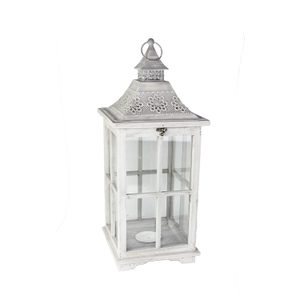Dřevěná lucerna D2673/ Střední - 59,5 cm
