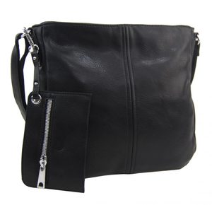 Černá dámská středně velká crossbody kabelka 1911-BB