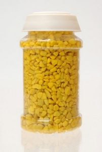 Barevné dekorační kamínky 500 g - žlutá