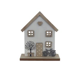 Dekorace domeček D6802 - 15 × 6 × 18.5 cm