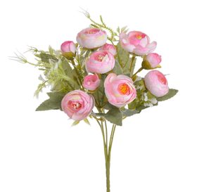 Umělá kytice ranunculus - růžová