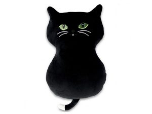 Polštářek mikrospandex Kočka černá 32 cm