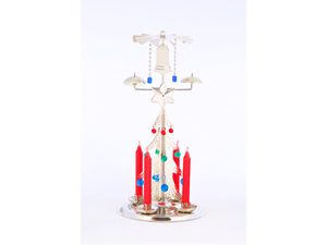 Zvonící stromek andělské zvonění 30 cm stříbrný