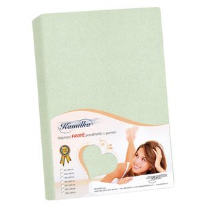 Prostěradlo froté - 140x200 cm zelená šalvějová