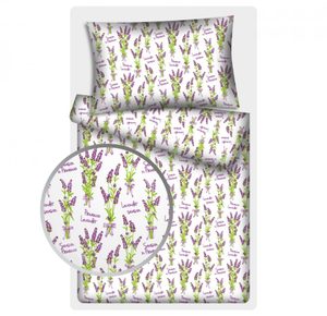 Povlečení bavlna LUX - Levandule 140x200+70x90 cm
