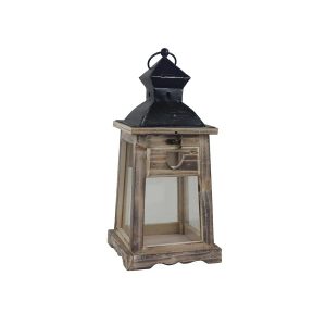 Dřevěná lucerna D7217/A - výška 35 cm