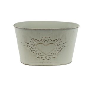 Květináč plechový ovál K3946/1 - 19 x 11,5 x 12 cm