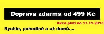 Doprava zdarma od 499 Kč pokračuje ještě 4 dny