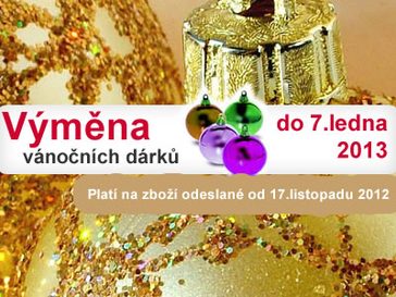 Výměna vánoční dárků bude možná až do 7.ledna