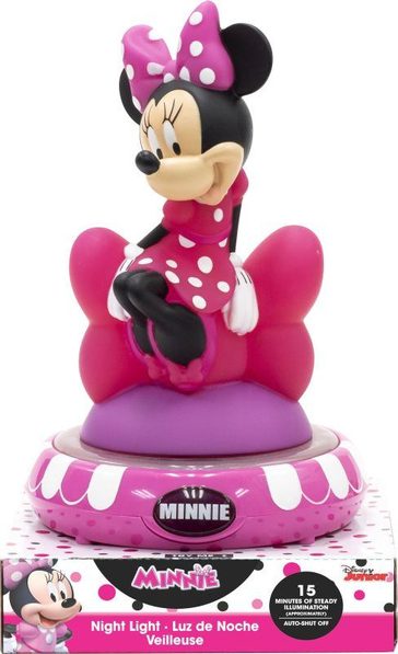 Noční stolní LED lampička 3D figurka Minnie Plast