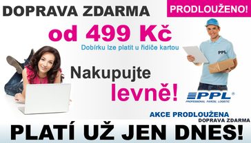 Akce doprava zdarma od 499 Kč prodloužena