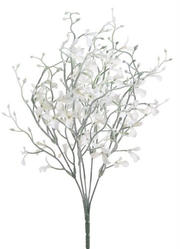 Svazek umělých bílých kytiček 40 cm