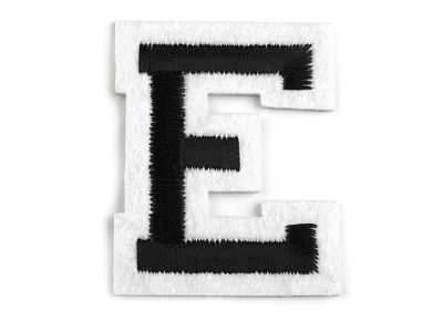 Nažehlovačka písmena - 5 "E" černá