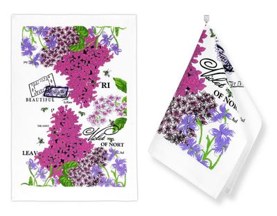 Kuchyňské utěrky - sada 2 kusů Růžová,Fialová 201 40x60 cm{% if product.brand.name %} – Bellatex{% endif %}