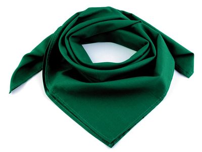 Jednobarevný bavlněný šátek 65 x 65 cm{% if variant.name %} – 6 (217) zelená piniová{% endif %}