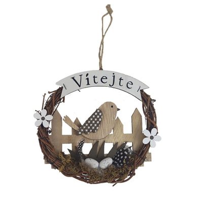 Dekorační věneček - ptáček P1799 - 18.5 × 17 × 2 cm{% if product.brand.name %} – Morex{% endif %}