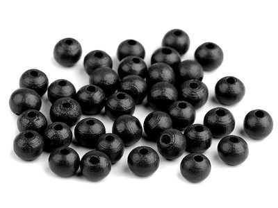 Dřevěné korálky Ø8 mm 20g{% if variant.name %} – 28 černá{% endif %}