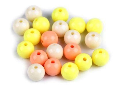 Plastové korálky Color Ø10 mm barevný mix 25 kusů{% if product.brand.name %} – Galanterka{% endif %}