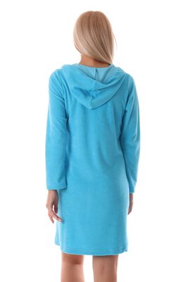 Krátký dámský župan na zip Bari blue atoll 38 64 6335 – fotka 2