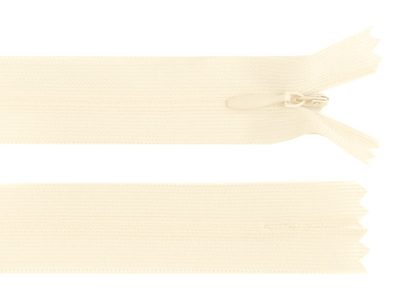 Spirálový zip skrytý šíře 3 mm délka 30 cm dederon{% if variant.name %} – 103 krémová světlá{% endif %}
