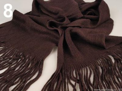 Šála 27x170cm pletená{% if variant.name %} – 8 hnědá{% endif %}