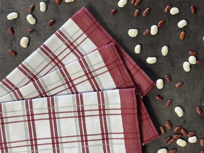 Utěrka Extra savá 50x70 cm Tradiční káro bordó 3 ks – fotka 1