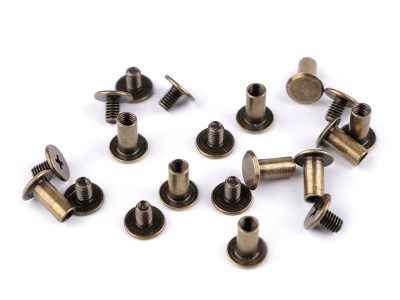 Sedlářský nýt šroubovací Ø10 mm 10 párů{% if variant.name %} – 3 staromosaz{% endif %}