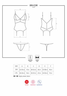 Erotický Korzet 810-COR black corset – fotka 1
