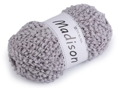 Pletací příze nopková Madison 100 g - 5 šedá světlá