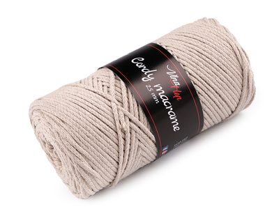 Pletací příze Cordy Macrame 250 g{% if variant.name %} – 3 (8214) režná{% endif %}
