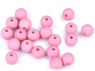 Plastové korálky matné Ø10 mm 20 kusů{% if variant.name %} – 22 (59) růžová sv.{% endif %}