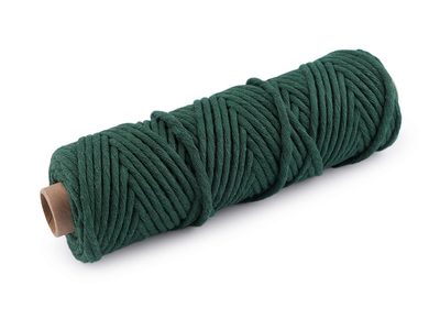 Bavlněná šňůra macrame Ø5 mm návin 50 m{% if variant.name %} – 3 zelená tmavá{% endif %}