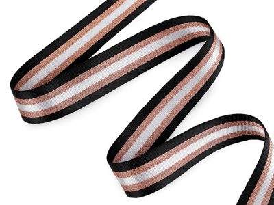 Hladký oboustranný popruh s lurexem šíře 40 mm METRÁŽ{% if product.brand.name %} – Stoklasa{% endif %}