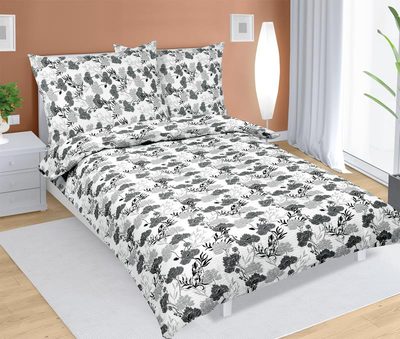 Krepové povlečení Šedá 80/804{% if variant.name %} – 140x220 cm, 70x90 cm{% endif %}