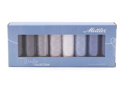 Sada bavlněných nití Silk-finish Mettler 8 x 150 metrů{% if variant.name %} – 4 mix zima{% endif %}