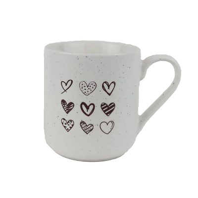 Porcelánový hrnek srdíčka X8703 - 410ml; 370 g; D85xH96xBD70mm - Morex