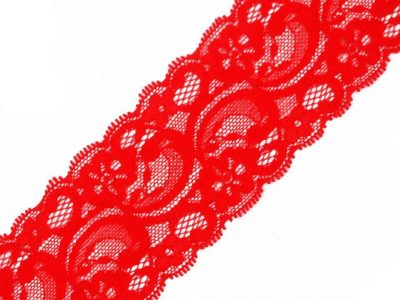 Elastická krajka / vsadka šíře 55 mm METRÁŽ{% if variant.name %} – 2 červená{% endif %}