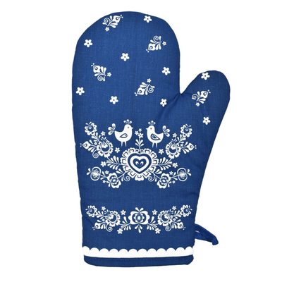 Kuchyňská chňapka Folk podklad modrý 1 ks 18x28 cm{% if product.brand.name %} – Forbyt{% endif %}