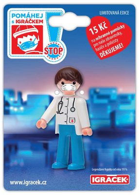 IGRÁČEK s rouškou figurka Doktor Pomáhej s Igráčkem limitovaná edice – fotka 2