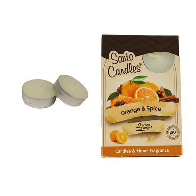 Svíčka čajová ORANGE & SPICE 6ks MSC-TL1027 - dia 3,7 x 1,8 cm{% if product.brand.name %} – Morex{% endif %}