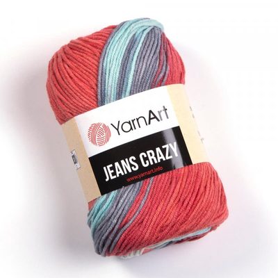 Pletací příze Jeans Crazy 50 g batik{% if variant.name %} – 4 (8205) modrá pomněnková{% endif %}