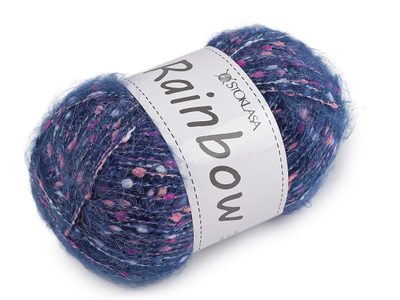 Pletací příze mohérová Rainbow 100 g{% if variant.name %} – 4 (11-2) modrá safírová{% endif %}