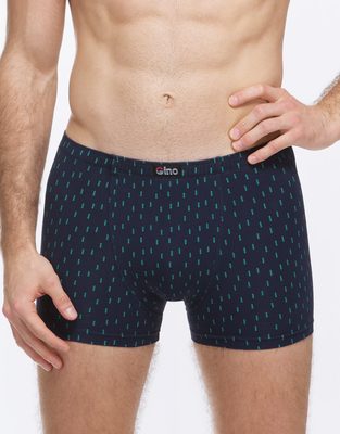 GINA pánské boxerky kratší nohavička, šité, s potiskem 73137P{% if variant.name %} – lékořice akvamarín - 58/60{% endif %}