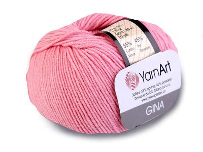 Pletací příze Gina / Jeans 50 g{% if variant.name %} – 4 (36) růžová sv.{% endif %}