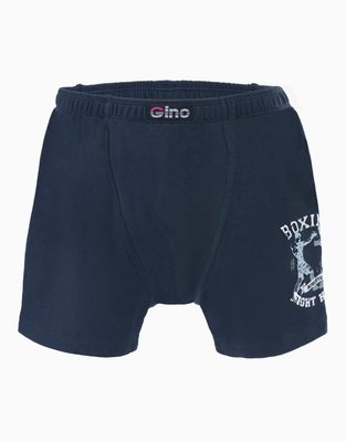 Chlapecké boxerky s delší nohavičkou s potiskem 64006P{% if variant.name %} – lékořice bílá - 164/170{% endif %}