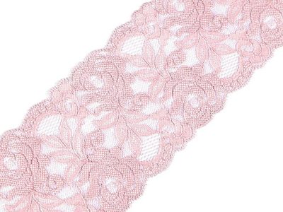 Elastická krajka / vsadka šíře 80-100 mm METRÁŽ{% if variant.name %} – 9 pudrová{% endif %}