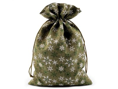 Dárkový vánoční / mikulášský pytlík 20x30 cm{% if variant.name %} – 4 zelená{% endif %}